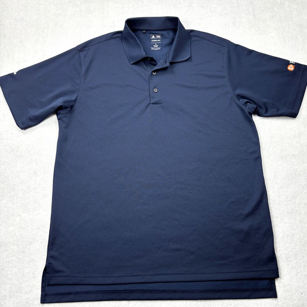 Adidas Climalite Mens Golf Polo Shirt Navy Blue‎ PNC Logo Size M X25620